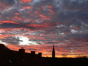 "Brennender" Himmel &uuml;ber Nordhausen