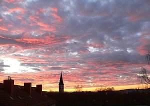 "Brennender" Himmel &uuml;ber Nordhausen