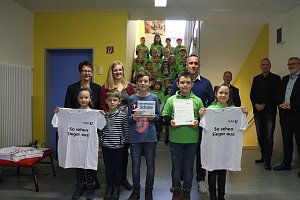 F&uuml;r ihren Forschergeist wurden die Sch&uuml;lerinnen und Sch&uuml;ler der Grundschule Werther heute ausgezeichnet