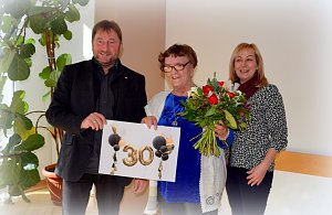 30 Jahre im Heim - Maria Hoppe wurde zu ihrem Jubil&auml;um gratuliert