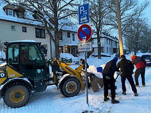 Räumungsarbeiten an der Bleiche