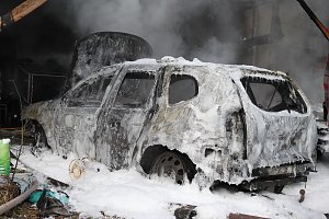 Autobrand in Niederspier