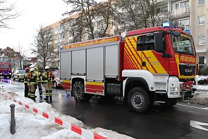 Gro&szlig;einsatz in der Bochumer Stra&szlig;e in Nordhausen