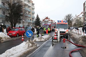 Gro&szlig;einsatz in der Bochumer Stra&szlig;e in Nordhausen