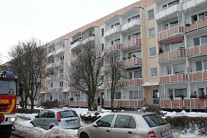 Gro&szlig;einsatz in der Bochumer Stra&szlig;e in Nordhausen