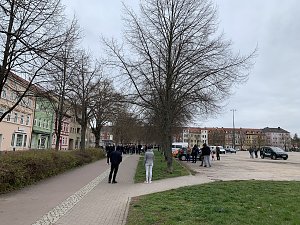Spaziergang gegen die Lockdownma&szlig;nahmen der Regierung