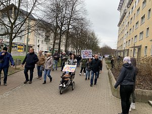 Spaziergang gegen die Lockdownma&szlig;nahmen der Regierung