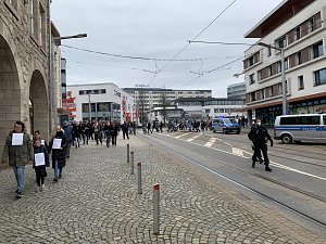 Spaziergang gegen die Lockdownma&szlig;nahmen der Regierung