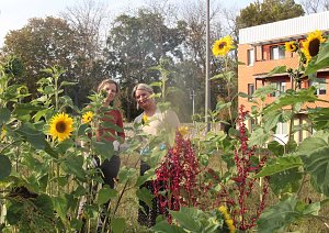 v.l Judith Binzler, Katrin Sieber-Team Essbare Stadt Sondershausen