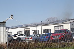 Brand eines Autohauses bei Nordhausen