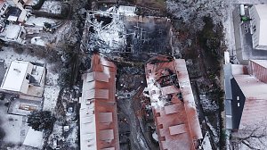 Luftbilder vom Brandort in der Nordh&auml;user Altstadt