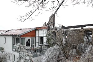 Luftbilder vom Brandort in der Nordh&auml;user Altstadt