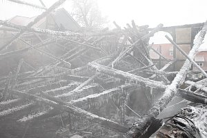 Luftbilder vom Brandort in der Nordh&auml;user Altstadt