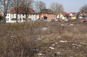 Geplant war der L&uuml;ckenschluss An der Bleiche zwischen Lagerhalle und den Ansiedlungen zur Gerhart-Hauptmann-Stra&szlig;e mit dem Bau von acht Eigenheimen.
