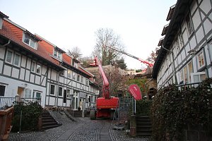Die Aufr&auml;umarbeiten am Mecklenburgs Hof sind in vollem Gange