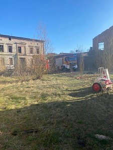 Starke Rauchentwicklung auf dem Gel&auml;nde des alten Gaswerks rief gestern die Feuerwehr auf den Plan