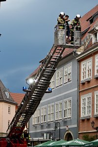 Feuerwehreinsatz in der Innenstadt von Bad Langensalza