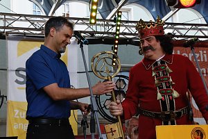 Das 52. Rolandsfest wurde nach zwei Jahren Pause heute auf dem Rathausplatz in Nordhausen er&ouml;ffnet
