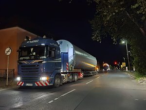 Spezialtransport des Apparatebau 