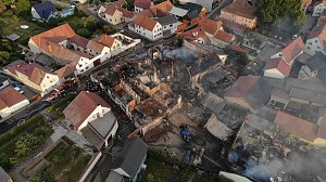 Der Tag nach dem Gro&szlig;brand in Bothenheilingen