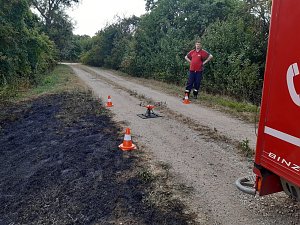 Brand eines Stoppelfeldes bei Bretleben
