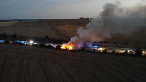 Luftbilder von der Unfallstelle