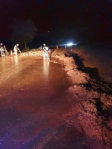 Feuerwehr im Einsatz nach Starkregen bei Breitenworbis
