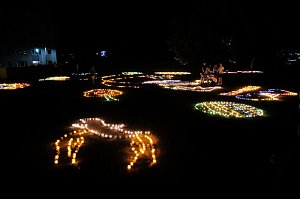 Peter Blei unterwegs auf dem Lichterfest