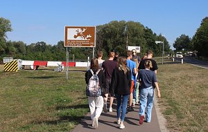 Jugendliche im Grenzlandmuseum zum Auftakt des Projektes 