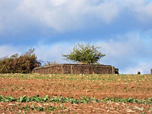 Ein kleiner Bunker am Rande der Stadt