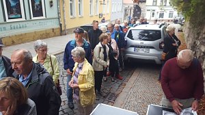Andrang am Denkmalstag vor dem Splitterschutzgraben