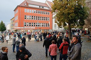Demonstrationszug durch die Nordh&auml;user Innenstadt