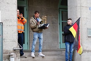 Demonstrationszug durch die Nordh&auml;user Innenstadt