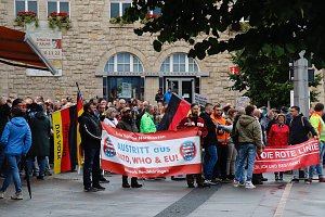 Demonstrationszug durch die Nordh&auml;user Innenstadt