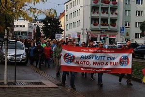 Demonstrationszug durch die Nordh&auml;user Innenstadt