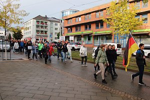 Demonstrationszug durch die Nordh&auml;user Innenstadt