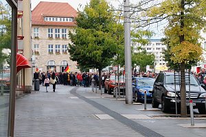 Demonstrationszug durch die Nordh&auml;user Innenstadt