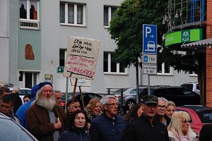 Demonstrationszug durch die Nordh&auml;user Innenstadt