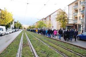 Demonstrationszug durch die Nordh&auml;user Innenstadt