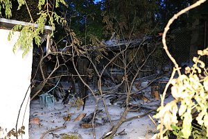 Brand einer Gartenlaube vergangene Nacht