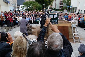 Glockenguss vor St. Blasii in Nordhausen