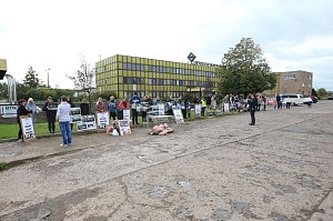 Protestaktion bei Van Asten