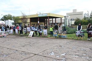 Protestaktion bei Van Asten