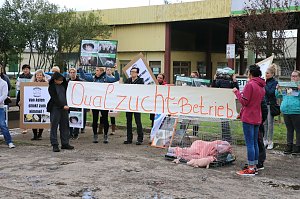 Protestaktion bei Van Asten
