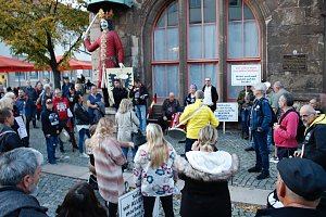 Demonstrationszug durch die Nordh&auml;user Innenstadt