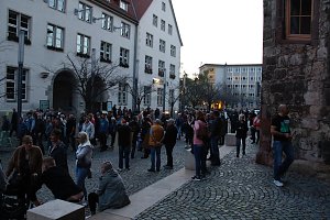Demonstrationszug durch die Nordh&auml;user Innenstadt