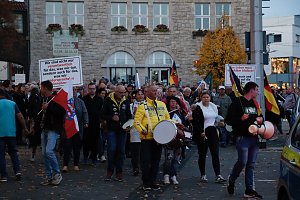 Demonstrationszug durch die Nordh&auml;user Innenstadt