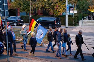 Demonstrationszug durch die Nordh&auml;user Innenstadt