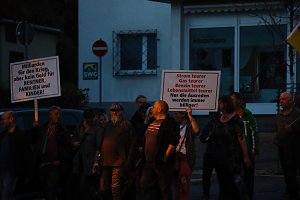Demonstrationszug durch die Nordh&auml;user Innenstadt