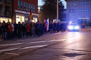 Demonstrationszug durch die Nordh&auml;user Innenstadt